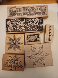 Rubber Stamp XMAS And Other Rubber Stamp Lot SOME NEW SOME OLD Lot 2 - Picture 1 of 14