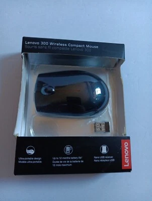 Lenovo 300 Wireless Compact Mouse GX30K79402 Black BRAND NEW SEALED  - Image 1 of 4