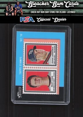 Estampillas dobles enmarcadas #/62 Topps Heritage 2011 sin usar Matt Cain/Evan Longoria Foto 1 de 2