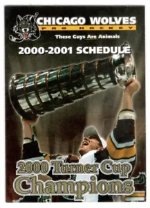 2000-01 Chicago Wolves IHL Hockey Zeitplan!!! Cellular One - Bild 1 von 2