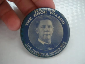 ADV CELLULOID POCKET MIRROR ~ HAINES THE SHOE WIZARD ~ YORK PA - Picture 1 of 2