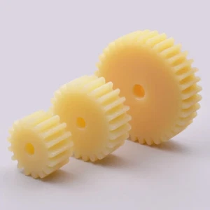2 Module 12~50 Teeth 6/8/10mm Bore Plastic Nylon Spur Gear Cylinder Flat Gears - Picture 1 of 9