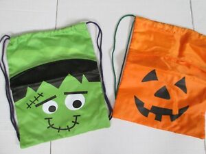 Lil Monster & Playful Pumpkin- Halloween Thirty-One Cinch Sac Bags