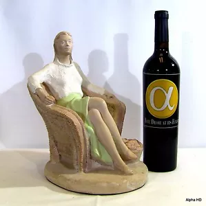 Austin Productions Sculpture by Artist Alice Heath - Lady in a Chair - Picture 1 of 12