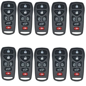 10Pcs For Nissan Quest Mini Van 6 Buttons Smart Remote Key Case Shell Fob - Picture 1 of 5