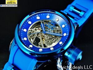 NEW Invicta Men's 52mm Russian Diver AUTOMATIC BLUE DIAL Blue Tone SS Watch