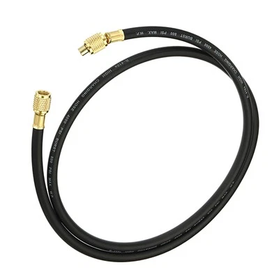 Manguera de carga de refrigerante SAE negra 800 PSI 4000 PSI 4,9 ft 1/4 para refrigeración Foto 1 de 4