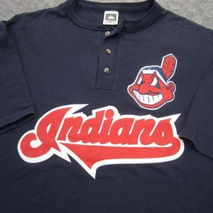 Camiseta De Colección MLB Cleveland Indians Chief Wahoo - XL Henley EE. UU. - Imagen 1 de 11