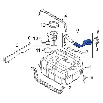 For Ford E-350 Super Duty 2010-2019 Ford AC2Z9034E Fuel Filler Hose Foto 1 de 3