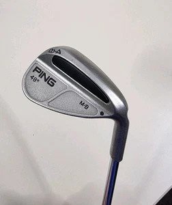 PING M/B STAINLESS STEEL PITCHING WEDGE 48° SPINE ALIGNED BLACK DOT STEEL SHAFT - Picture 1 of 9