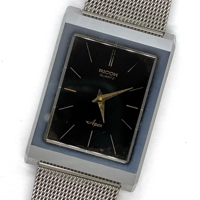 Reloj cuadrado de cuarzo RICOH Apex 547058 funcionando vintage #1926 Foto 1 de 4