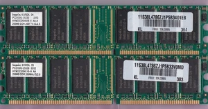 512MB 2x256MB PC-2100 HYNIX HYMD232646A8-H AA IBM FRU 33L3305 DDR-266 DDR1 KIT - Picture 1 of 2