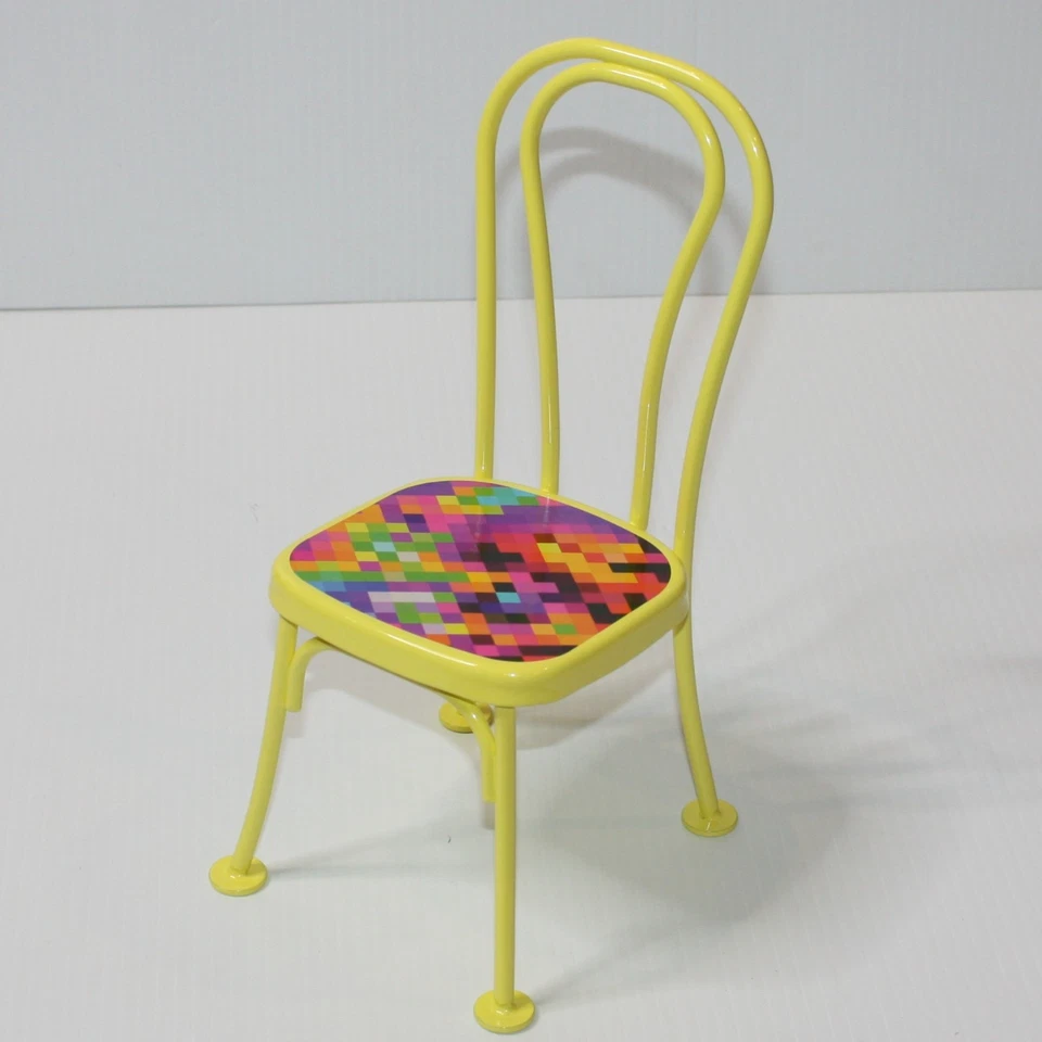 American Girl The Community Center Table & Chairs for Dolls Yellow Metal Chair - Image 1 of 1