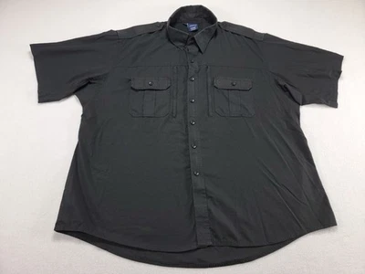 Propper Tactical Shirt Mens 3XL Black Zip Pockets Full Zip Faux Button Up - Image 1 of 4