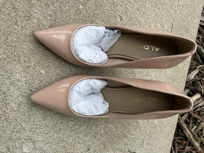 ALDO Nude Patent Leather Pointed Pumps Size: 7 - Image 1 of 4