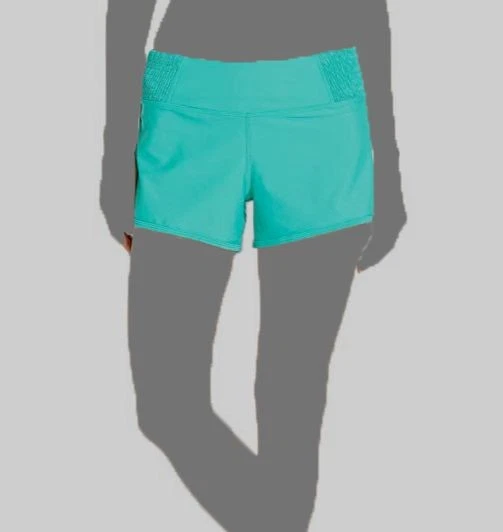 Prana Women's Green Solid Chantel Bottom Swim Shorts Swimwear Size Medium