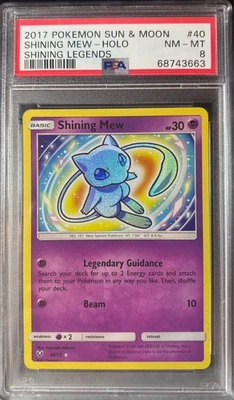 Shining Mew 40/73 Shining Legends Holo PSA 8 - Image 1 of 2