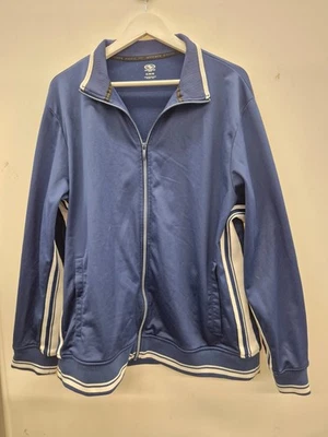 Men's Athletic Works Blue Size XL Full Zip Track Jacket - Image 1 of 4