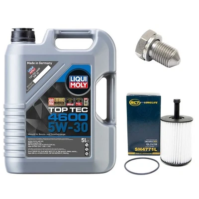Motoröl Filter Set 5W-30 5 Liter + Ölablassschraube für Audi Seat Skoda VW Golf  - Bild 1 von 4