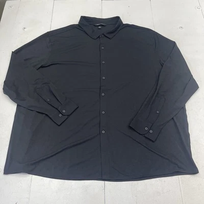 Mercer Mettle Black Stretch Jersey Long Sleeve Button Up Mens Size 4XL - Image 1 of 4