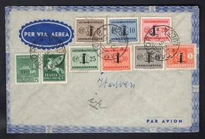 ITALY 1944 Postage Due Stamps on Philatelic Cover. Socialist Republic - Picture 1 of 2