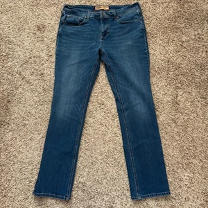 Pantalones de mezclilla Seven7 para hombre 36x34 (ajuste 36x32) azul ajustados calce recto logotipo elástico - Imagen 1 de 12