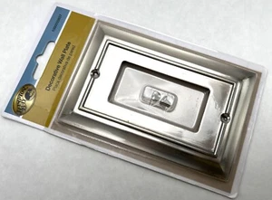 Hampton Bay 1-Gang Decorative Wall Plate in Nickel 1000033807 W10244-SN-UH - Picture 1 of 4