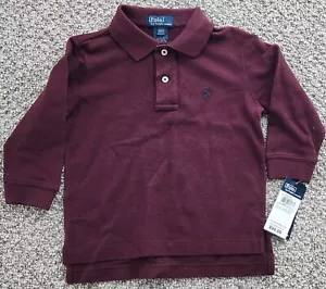 Polo Ralph Lauren Navy Collared Long Sleeve Shirt Toddler 2/2T NWT - Picture 1 of 4
