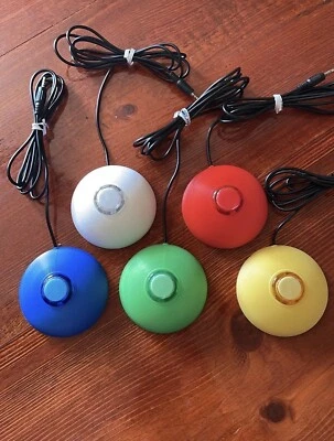 Xbox Adaptive Controller Buttons  - White - Blue - Red - Yellow - Green. - Image 1 of 4