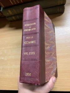 *RARE* 1950 "THE HERD BOOK OF HEREFORD CATTLE" BULLS & COWS VOL 80 BOOK (P8) - Picture 1 of 20
