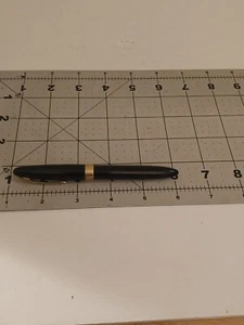 W.A. Sheaffer Fountain Pen Black With Gold Stripes 14k GOLD Nib Tip USA - Picture 1 of 7