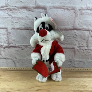 1999 Vintage Looney Tunes Sylvester Santa with Book Bean Bag - Picture 1 of 7