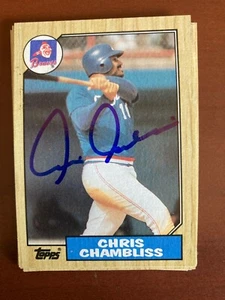 Atlanta Braves Chris Chambliss signed 1987 Topps Card - Picture 1 of 2