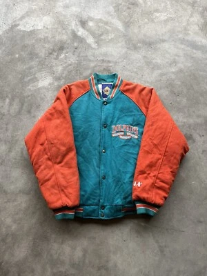 Chaqueta Universitaria de Lana NFL Equipo Miami Dolphins De Colección Logo Atlética Mediana M Foto 1 de 4
