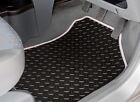 Car Mats for Toyota Yaris 2006 to 2011 Tailored Black Rubber White Trim