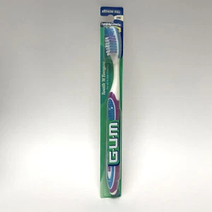 Vintage GUM Sunstar Tooth 'N Tongue Toothbrush, Medium Bristles Full Head #396 - Picture 1 of 3