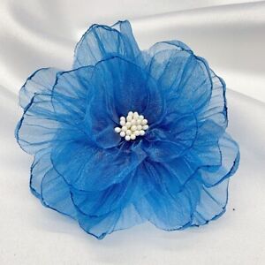 Handmade Chiffon Fabric Artificial Flower price for 1 pc select color