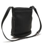 Delvaux Pin Daily Shoulder Bag Unisex Crossbody Leather Black w/ storage bag