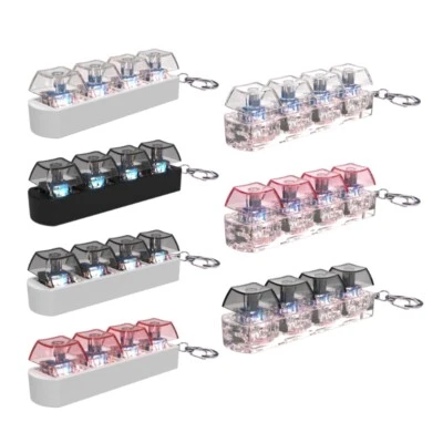 4-Key Mechanical Keyboard Clicks Toy Keycap Tester With Multicolor LED Lights - Image 1 of 4