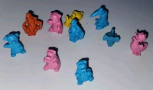 Lot of 10 VTG Diener Industries Itty Bittys Erasers In Original Package Animals - Picture 1 of 12