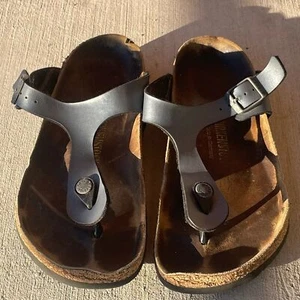 BIRKENSTOCK Sandali Donna 7 Nero Gizeh Slides - Foto 1 di 7