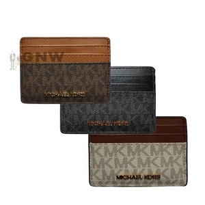 Estuche para tarjetas de crédito de viaje Michael Kors Jet Set impresión MK con bolsa de regalo costaba £95 - Imagen 1 de 18