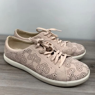 Zapatos Deportivos Para Mujer Cole Haan Grand Crosscourt Perforados 10 Rosa Claro Beige Foto 1 de 4