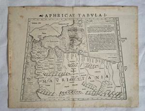Landkarte von Nordafrika. Aphricae Tabula I. Münster. ca. 1540. - Bild 1 von 2