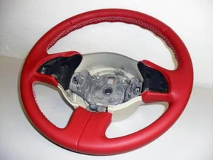 Fiat 500 coprivolante in vera pelle rossa cuciture bianche - Foto 1 di 1