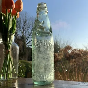 Carter Bros Barnard Castle Old Vintage 10 oz Codd Bottle Old Glass Bottle - Picture 1 of 6