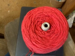 Large Cone Of Red 100% Cotton Yarn (Compare To Lily Sugar’n Cream) - Picture 1 of 3
