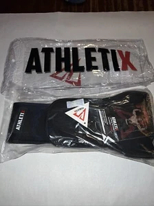 Athletix 2 in 1 Gewichthebergürtel schwarz Größe Medium strapazierfähig NEU - Bild 1 von 4