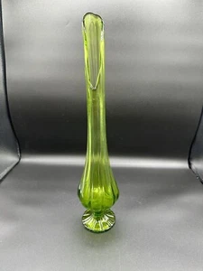 LE Smith Ribbed Pedestal Swung Vase 16” - Picture 1 of 7