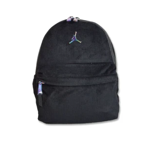 Nike Air Jordan Mini Black Corduroy Backpack Jumpman Small Bag Travel 2A0860 023 - Picture 1 of 12